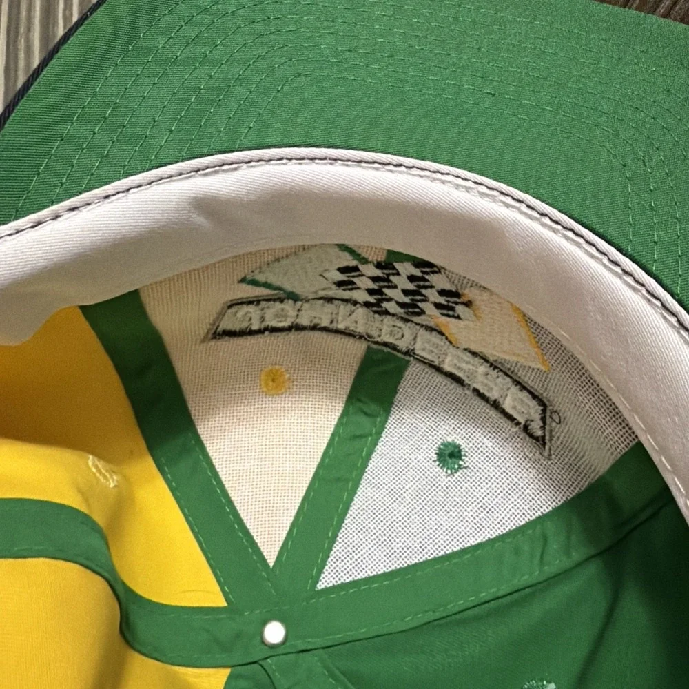 Vintage John Deere Motorsports Chad Little Roush Racing SnapBack Hat 6 Panel New